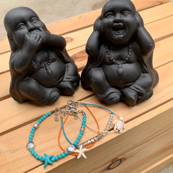 ✨4-PIECE BOHO SEA CHARM BRACELET/ANKLET SET✨ - Picture 4 of 5